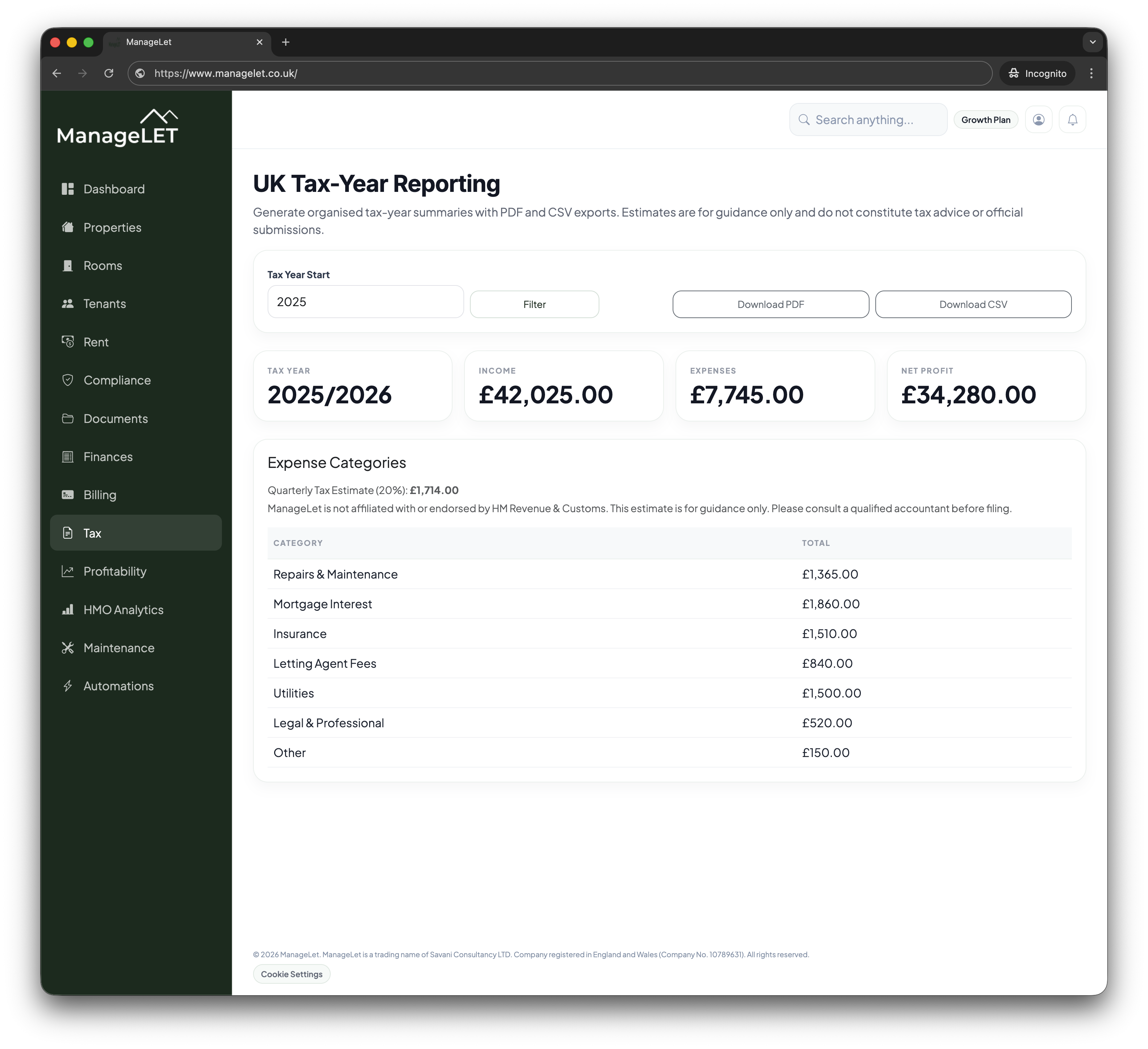 ManageLet platform preview